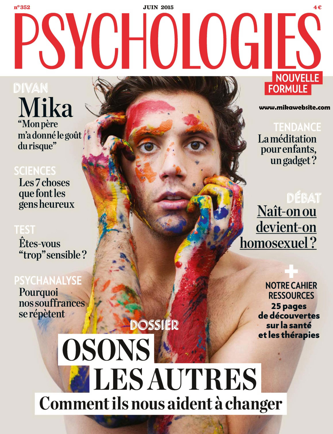 Mika En Couverture Et En Interview Dans Psychologies Magazine Mika